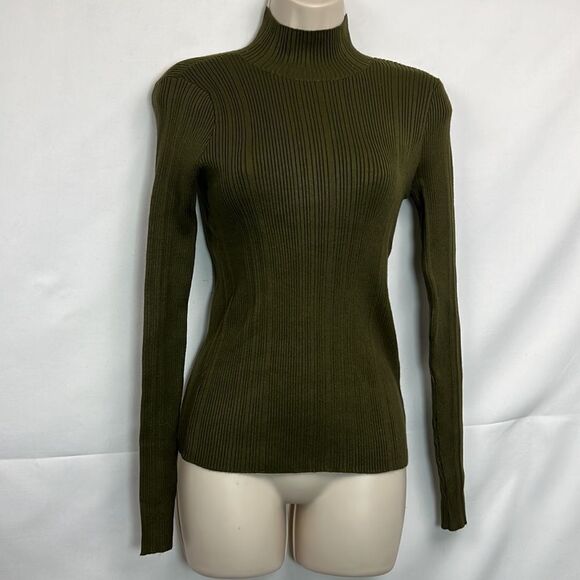 Vero Moda Willow long sleeve highneck Dark olive top size s NWT - Picture 1 of 10
